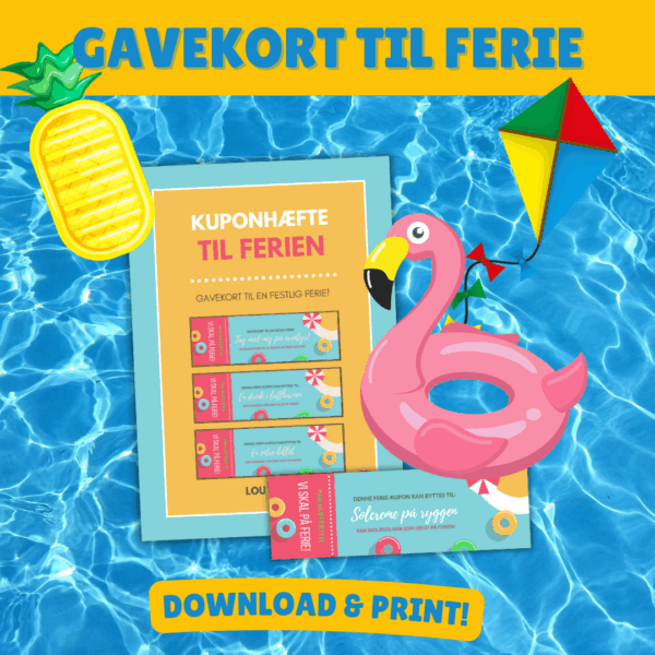Kuponhæfte til ferien - Lou Noire - Print selv