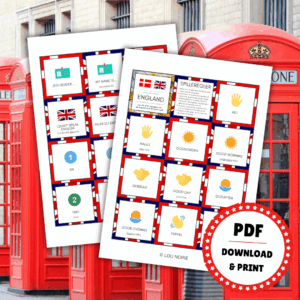 Lær engelsk - Spil med ord på ferien - England - Lou Noire