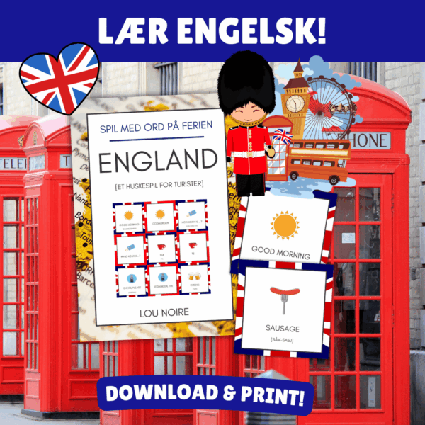 Spil med ord på ferien - England - Lou Noire - Print selv