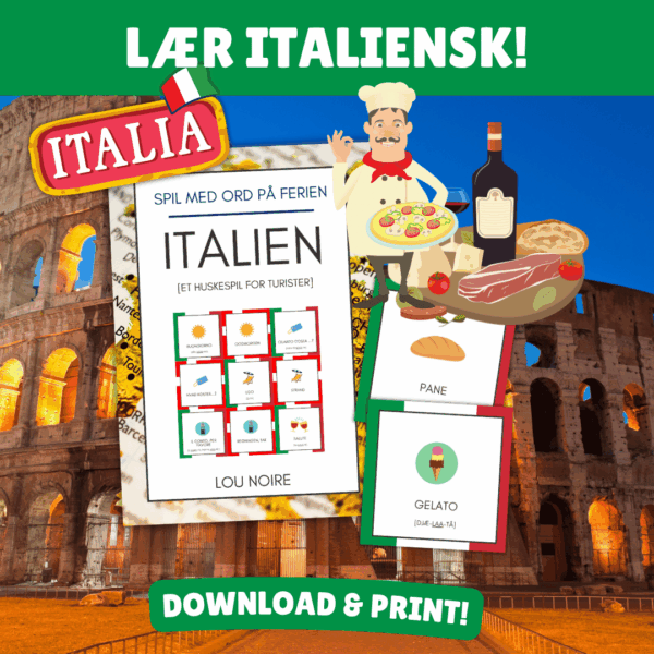 Spil med ord på ferien - Italien - Lou Noire - Print selv Spil med ord på ferien - Italien - Lou Noire - Print selv