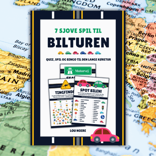 Cover - 7 sjove spil til bilturen - Lou Noire Cover - 7 sjove spil til bilturen - Lou Noire