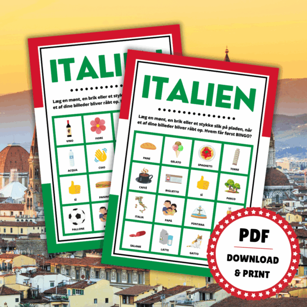 Lær sprog - Bingo på italiensk - Lou Noire