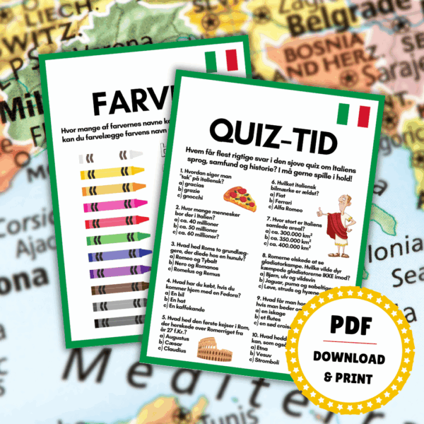 Quiz - Rejs og Lær - Italien - Lou Noire Quiz - Rejs og Lær - Italien - Lou Noire