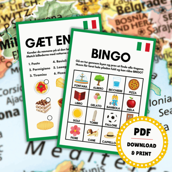 Sprogspil - Rejs og Lær - Italien - Lou Noire Sprogspil - Rejs og Lær - Italien - Lou Noire