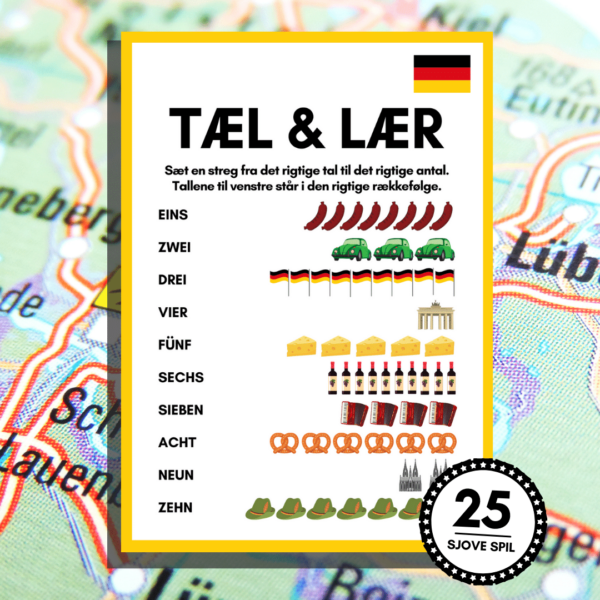 Rejs og Lær - Tyskland - Lou Noire - Tæl på tysk Rejs og Lær - Tyskland - Lou Noire - Tæl på tysk