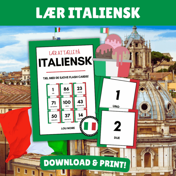 Lær at tælle på italiensk - Lou Noire - Print selv
