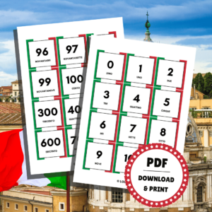 Lær at tælle på italiensk - Lou Noire - Sprog-spil Italien