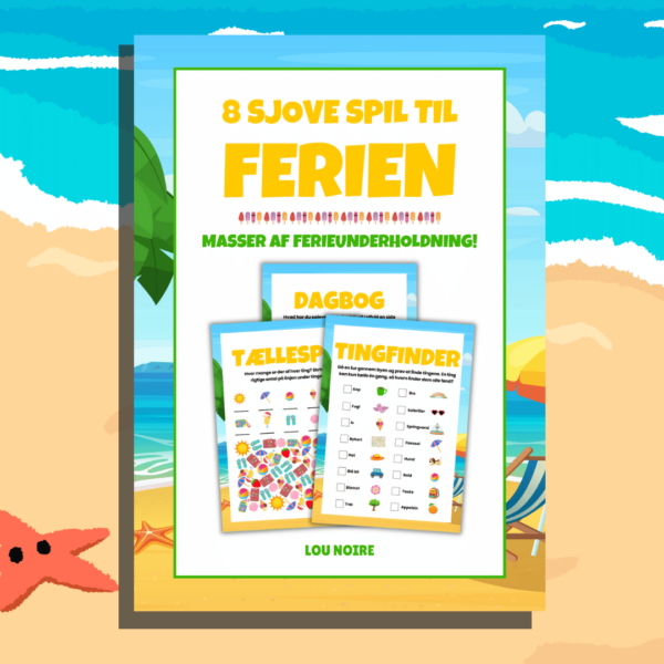 Lou Noire - 8 sjove spil til ferien - Cover Lou Noire - 8 sjove spil til ferien - Cover