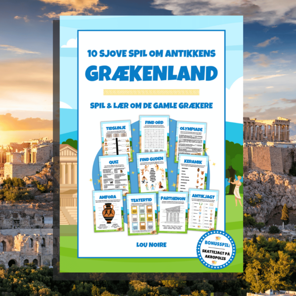 10 sjove spil om antikkens Grækenland - Lou Noire - Cover 10 sjove spil om antikkens Grækenland - Lou Noire - Cover