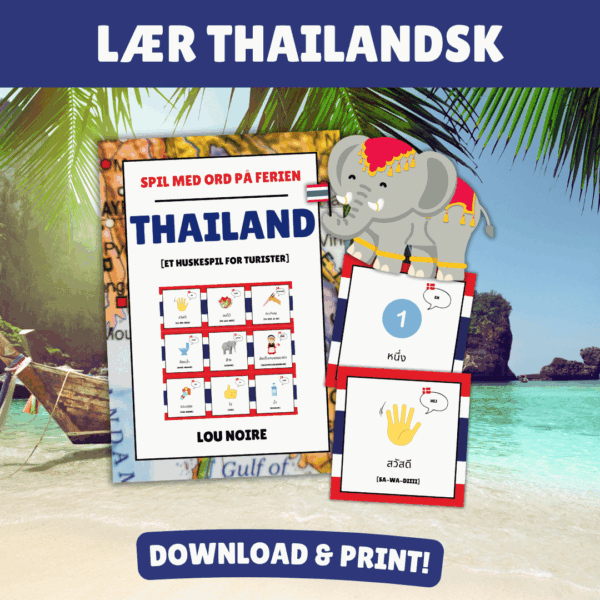 Spil med ord på ferien - Thailand - Lou Noire - Print selv
