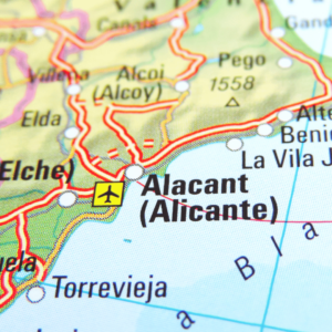 SidderUnderEnPalme - Kort over Alicante og Murcia
