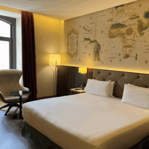 SidderUnderEnPalme - Hotel Aurea Museum i Lissabon - Hotelværelse