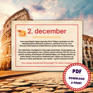 En julekalender med 24 facts om Romerriget - Lou Noire - Fakta om Rom