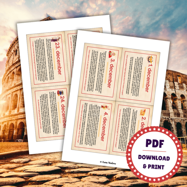 En julekalender med 24 facts om Romerriget - Lou Noire - Quiz om Rom En julekalender med 24 facts om Romerriget - Lou Noire - Quiz om Rom