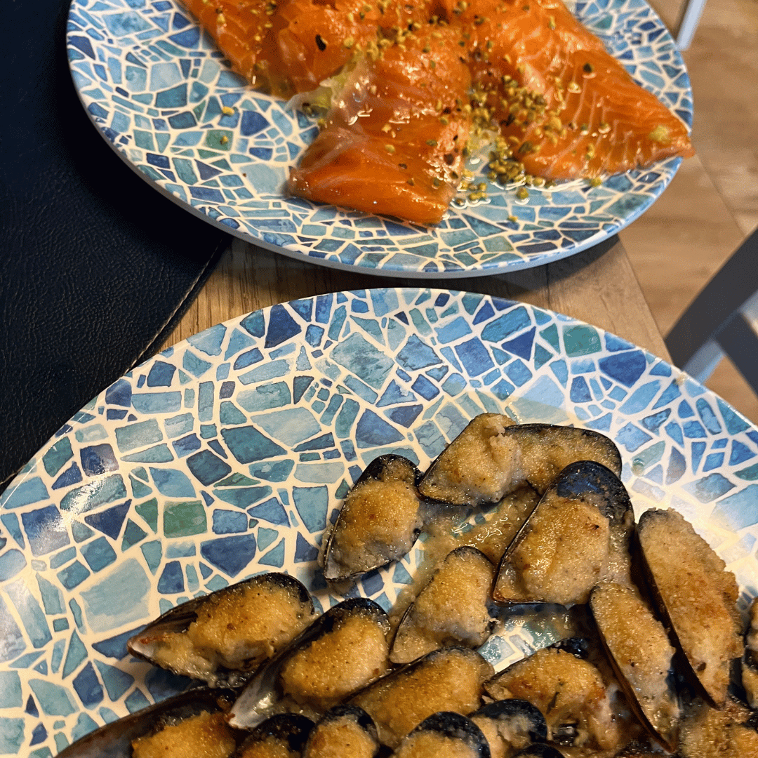 Cozze gratinate på Gente di Mare i Taranto - SidderUnderEnPalme Cozze gratinate på Gente di Mare i Taranto - SidderUnderEnPalme