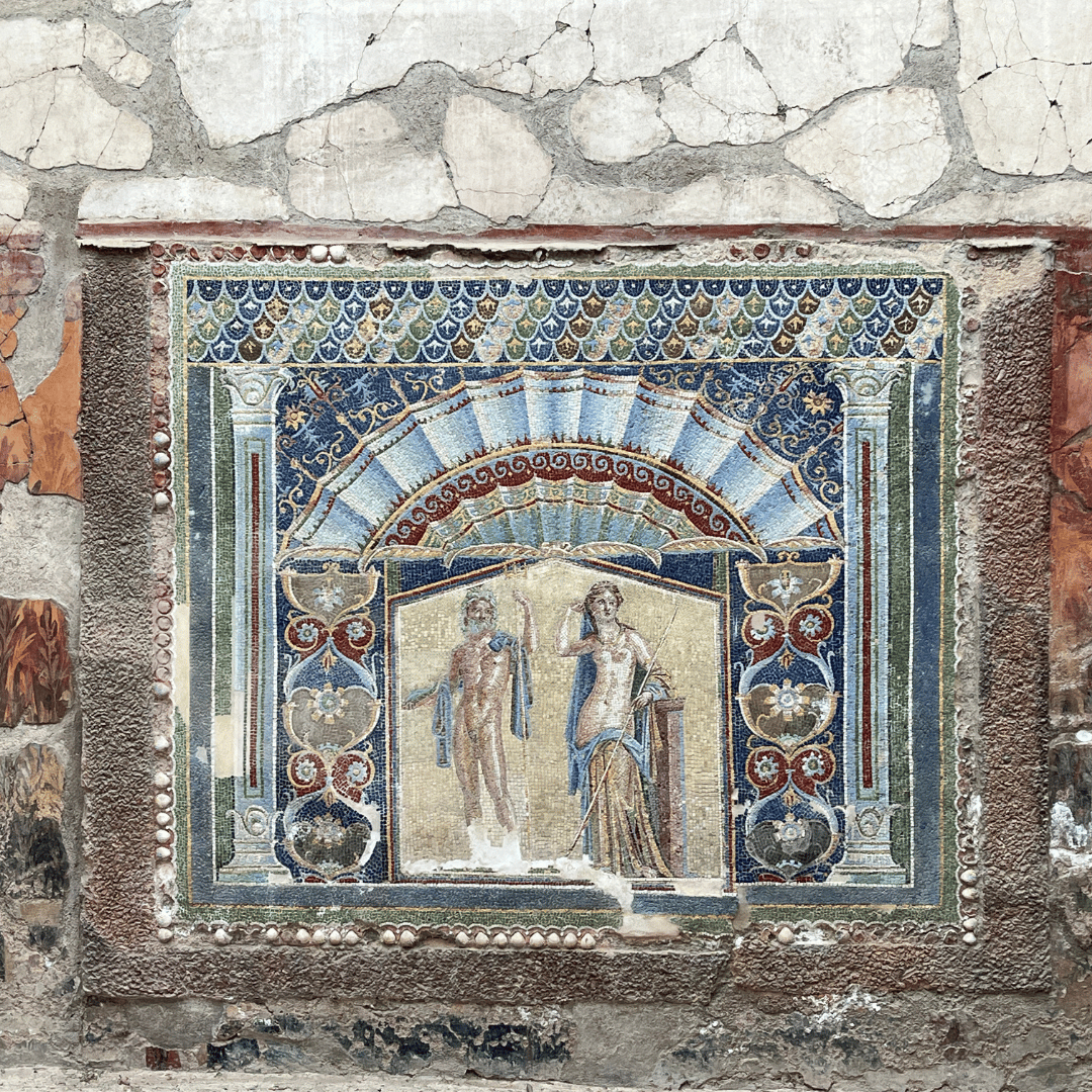 Mosaik i Herculaneum, Napoli - SidderUnderEnPalme Mosaik i Herculaneum, Napoli - SidderUnderEnPalme