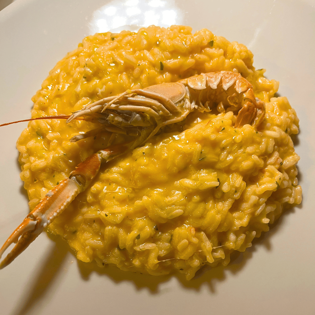 SidderUnderEnPalme - Barletta, Italien - Risotto på Sami Ristorante SidderUnderEnPalme - Barletta, Italien - Risotto på Sami Ristorante